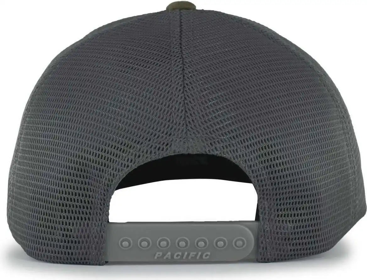 Pacific Headwear 110f Trucker Flexfit Snapback Cap - Moss Graphite - Dark Gray / 7’’ - 7 7/8’’