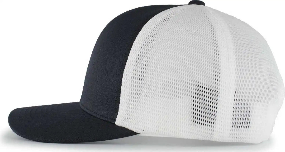 Pacific Headwear 110f Trucker Flexfit Snapback Cap - Navy White - 7’’ - 7 7/8’’