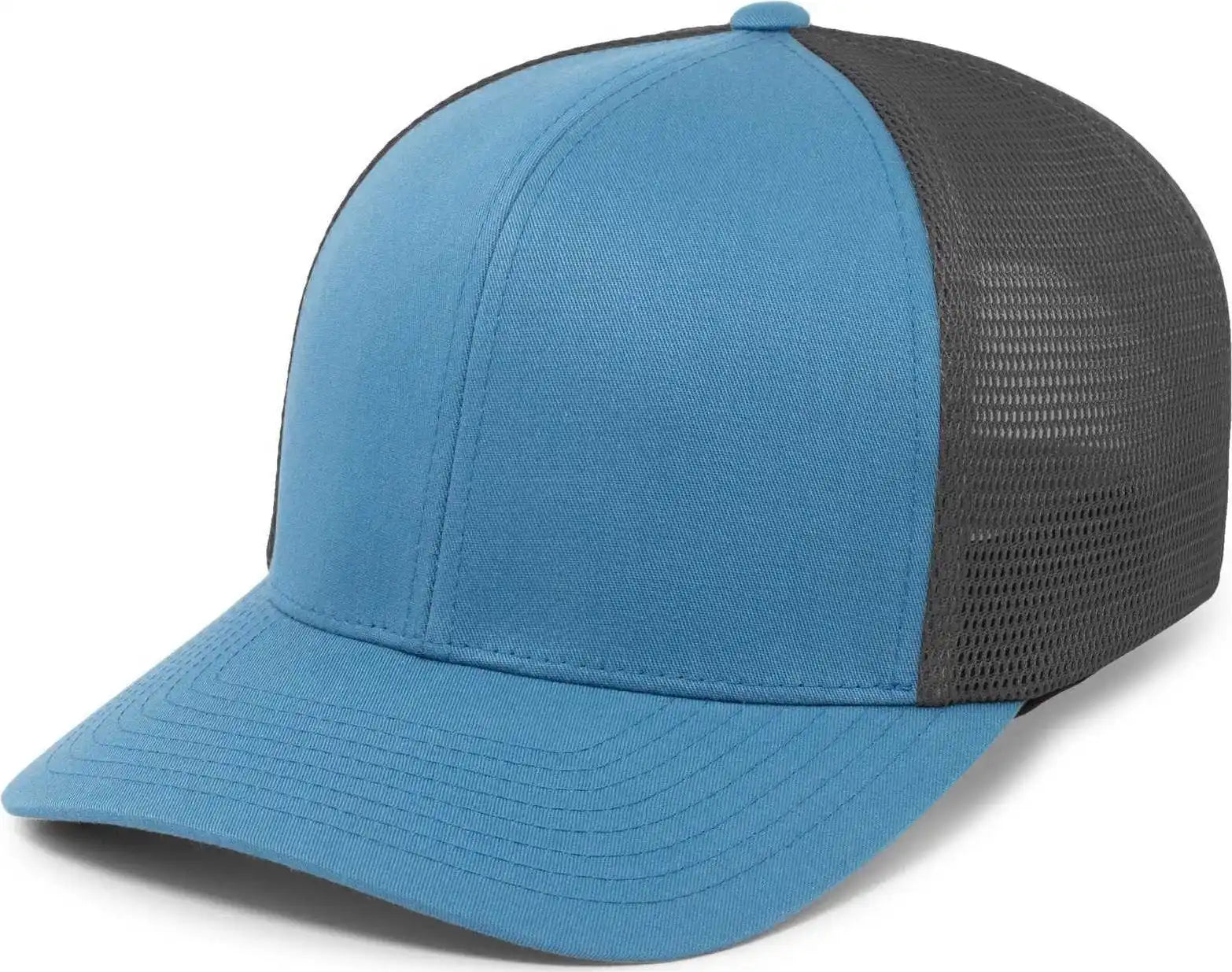 Pacific Headwear 110f Trucker Flexfit Snapback Cap - Ocean Blue Lt Charcoal - Gray / 7’’ 7 7/8’’