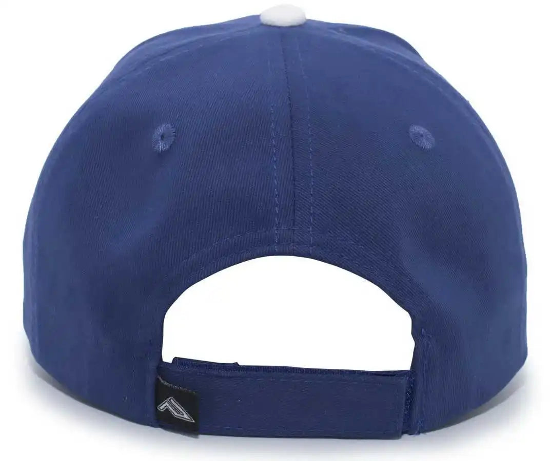 Pacific Headwear 121c Brushed Cotton Sandwich Visor Hook-and-loop Cap - Royal White - 7’’ - 7 7/8’’