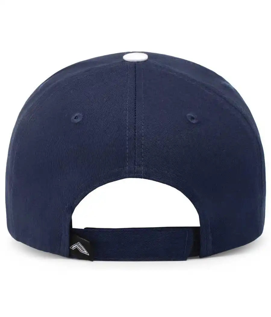 Pacific Headwear 121c Brushed Cotton Sandwich Visor Hook-and-loop Cap - Navy White - 7’’ - 7 7/8’’