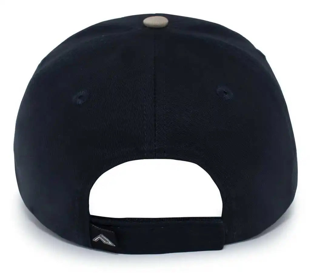 Pacific Headwear 121c Brushed Cotton Sandwich Visor Hook-and-loop Cap - Navy Khaki - 7’’ - 7 7/8’’