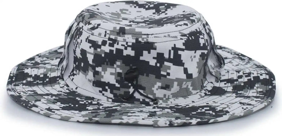 Pacific Headwear 1946 Manta Ray Boonie - Snow Digi Camo - White / 7’’ - 7 7/8’’