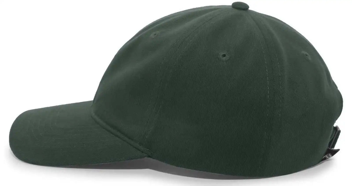 Pacific Headwear 201c Brushed Cotton Twill Buckle Back Cap - Hunter - Forest / 7’’ - 7 7/8’’