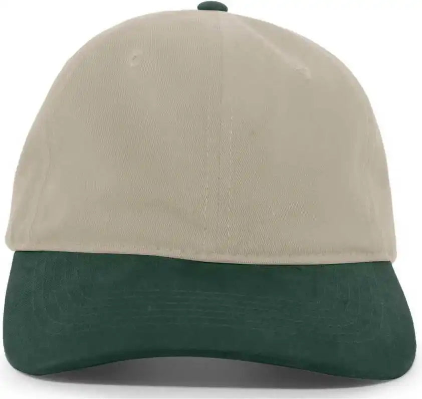 Pacific Headwear 201c Brushed Cotton Twill Buckle Back Cap - Khaki Hunter - Forest / 7’’ - 7 7/8’’