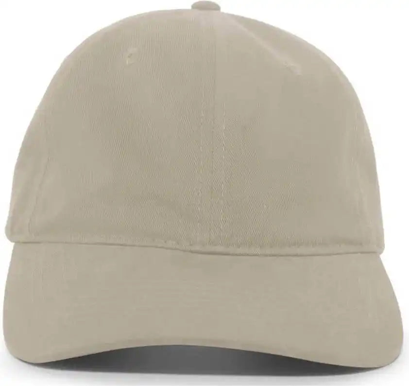 Pacific Headwear 201c Brushed Cotton Twill Buckle Strap Adjustable Cap - Khaki - 7’’ - 7 7/8’’