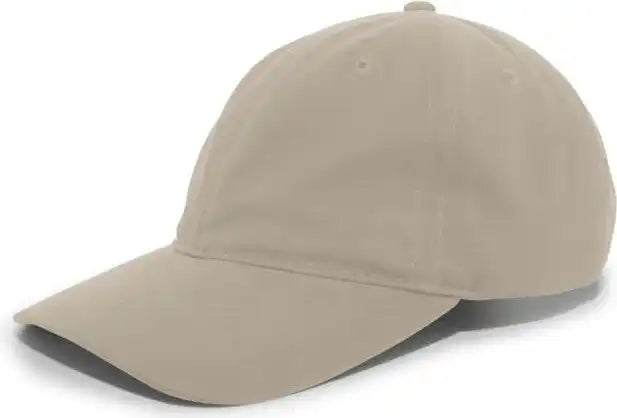 Pacific Headwear 201c Brushed Cotton Twill Buckle Strap Adjustable Cap - Khaki - 7’’ - 7 7/8’’