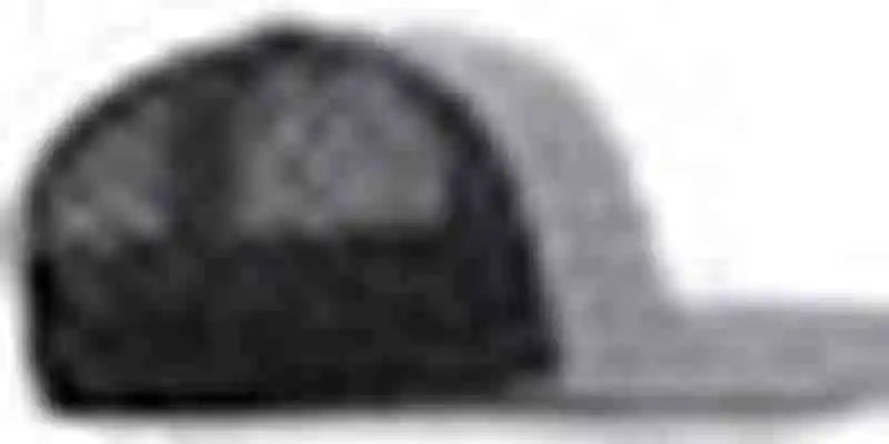 Pacific Headwear 210c Malange Heather Low Profile Trucker - Grey Black - Gray / 7’’ 7 7/8’’