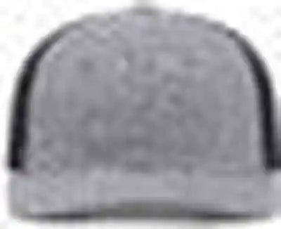Pacific Headwear 210c Malange Heather Low Profile Trucker - Grey Black - Gray / 7’’ 7 7/8’’