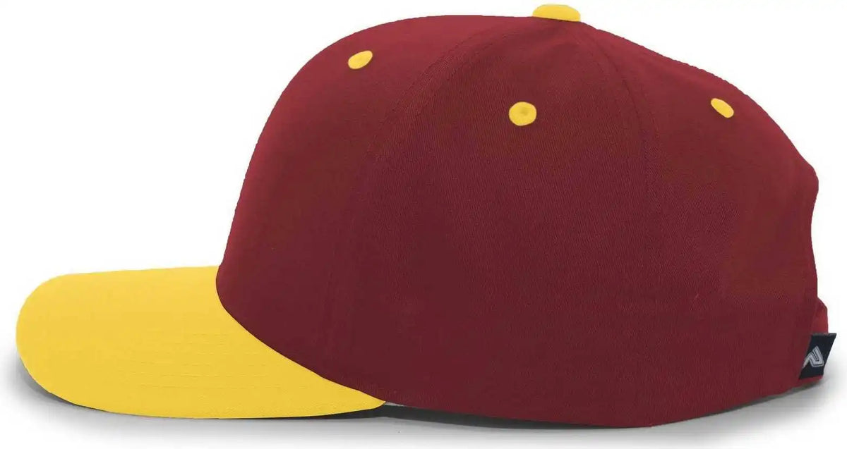 Pacific Headwear 302c Cotton Blend Hook-and-loop Cap - Maroon Gold - 7’’ - 7 7/8’’