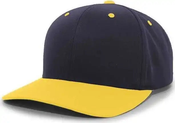 Pacific Headwear 302c Cotton Blend Hook-and-loop Cap - Navy Gold - 7’’ - 7 7/8’’