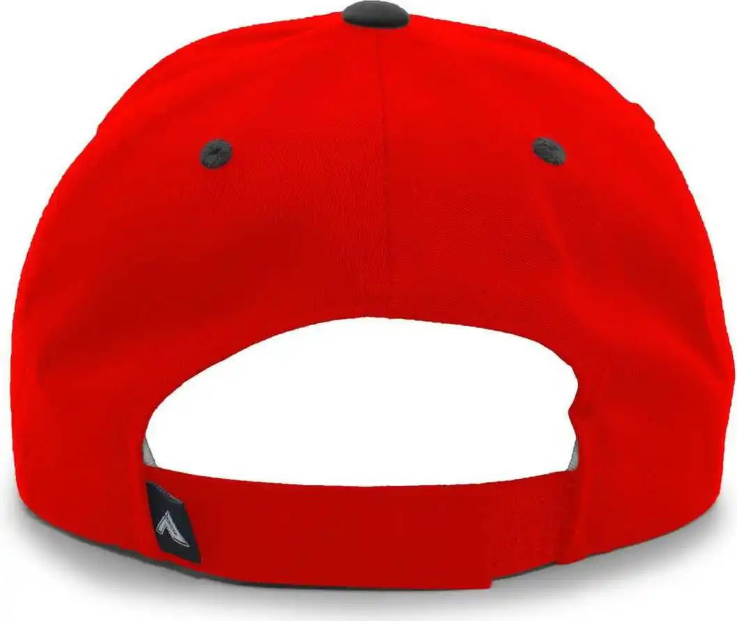 Pacific Headwear 302c Cotton Blend Hook-and-loop Cap - Red Black