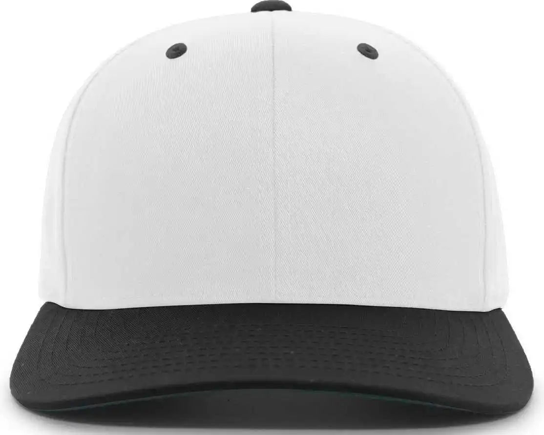 Pacific Headwear 302c Cotton Blend Hook-and-loop Cap - White Black - 7’’ - 7 7/8’’