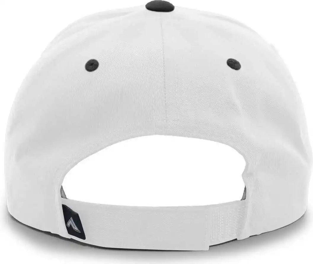 Pacific Headwear 302c Cotton Blend Hook-and-loop Cap - White Black - 7’’ - 7 7/8’’