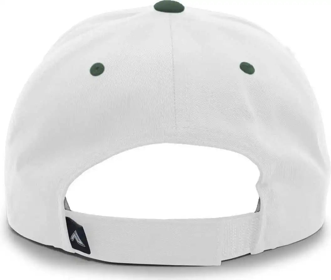 Pacific Headwear 302c Cotton Blend Hook-and-loop Cap - White Dark Green