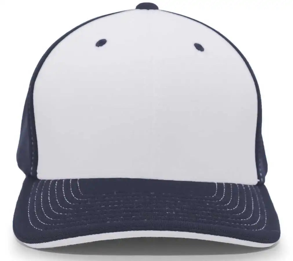 Pacific Headwear 398f M2 Performance Contrast Flexfit Cap - Silver Navy - Light Gray / 6 3/8’’ - 7/8’’