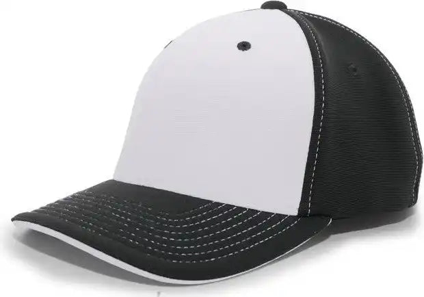 Pacific Headwear 398f M2 Performance Flexfit Cap - Black Silver - 6 3/8’’ - 7/8’’