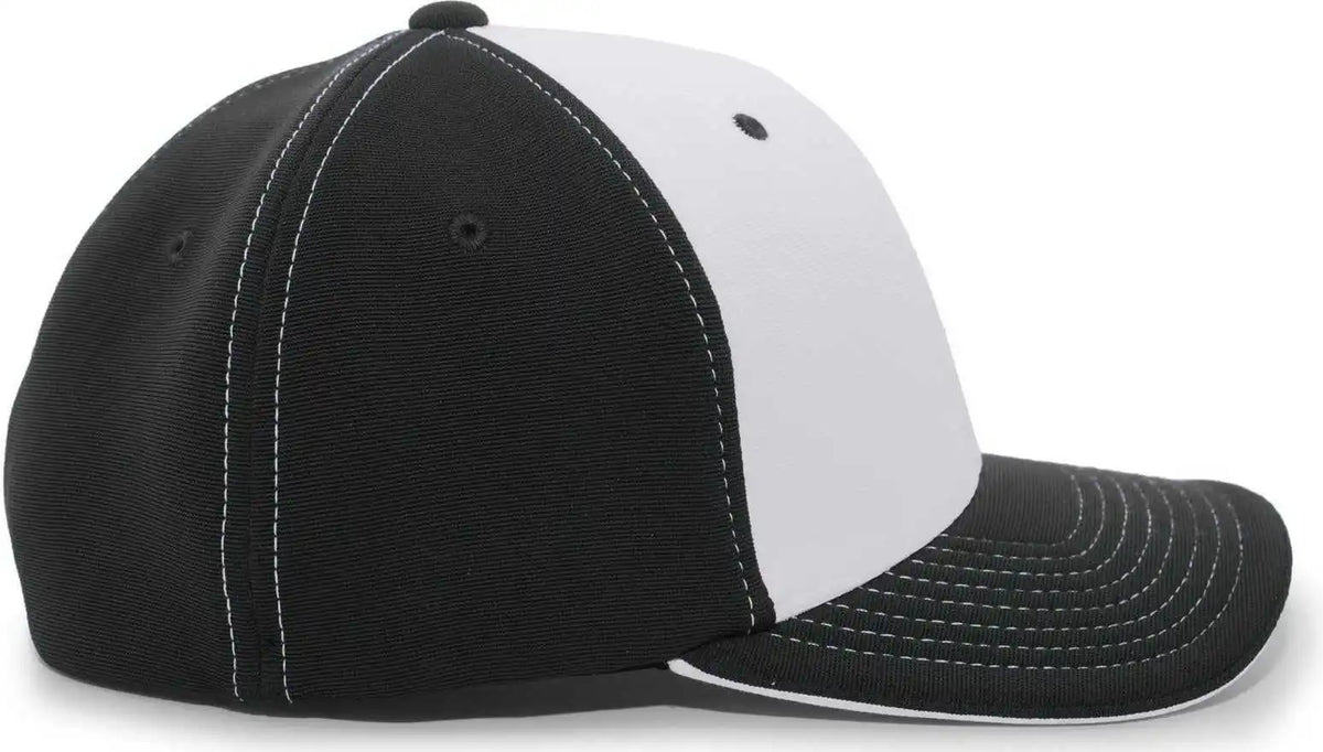 Pacific Headwear 398f M2 Performance Flexfit Cap - Black Silver