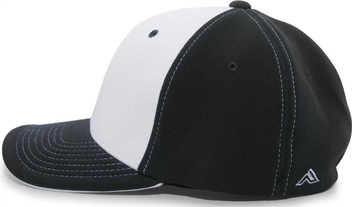 Pacific Headwear 398f M2 Performance Flexfit Cap - Black White