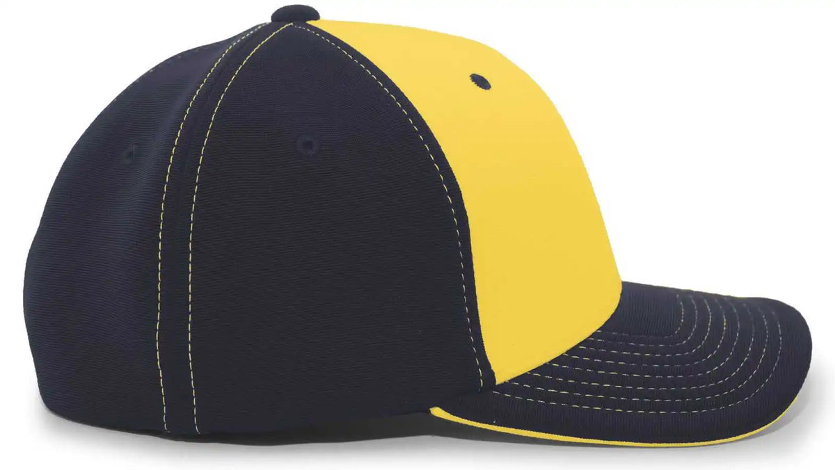 Pacific Headwear 398f M2 Performance Flexfit Cap - Navy Gold