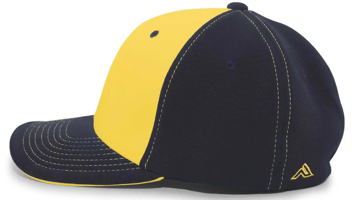 Pacific Headwear 398f M2 Performance Flexfit Cap - Navy Gold