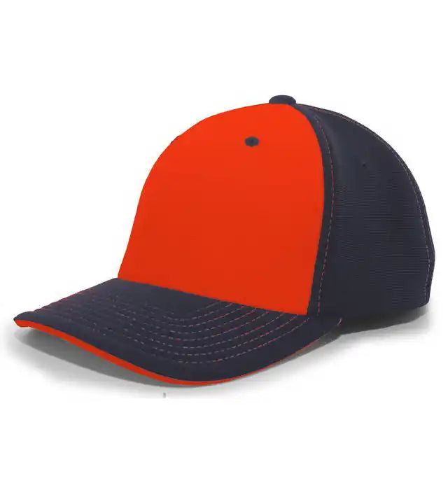 Pacific Headwear 398f M2 Performance Flexfit Cap - Navy Orange