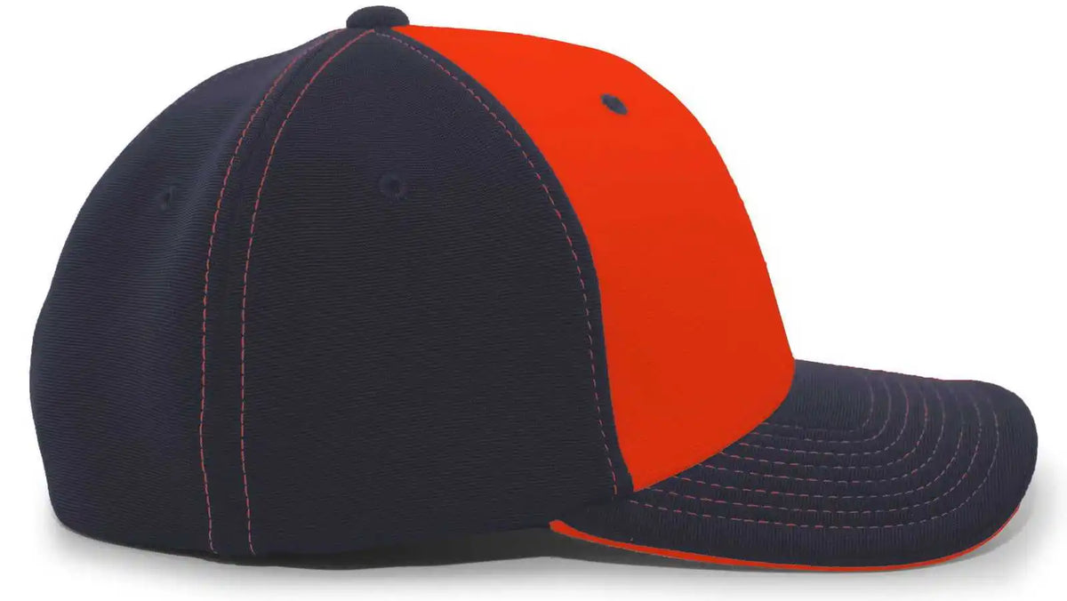 Pacific Headwear 398f M2 Performance Flexfit Cap - Navy Orange