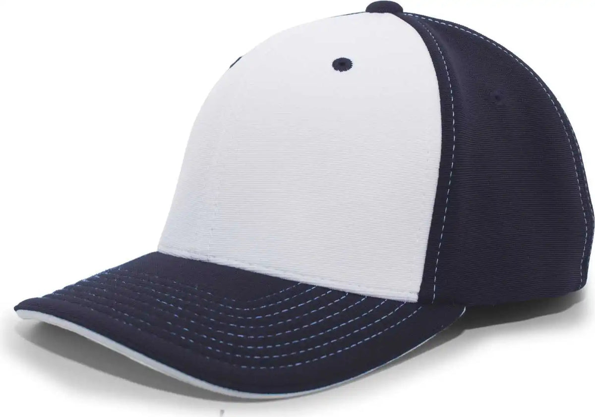 Pacific Headwear 398f M2 Performance Flexfit Cap - Navy White - 6 1/2’’ - 7’’