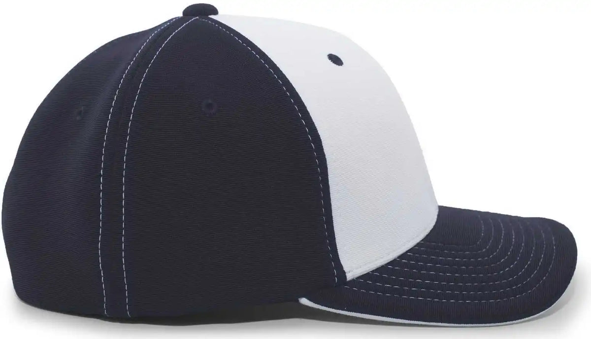 Pacific Headwear 398f M2 Performance Flexfit Cap - Navy White