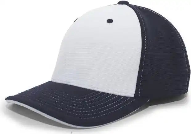 Pacific Headwear 398f M2 Performance Flexfit Cap - Navy White