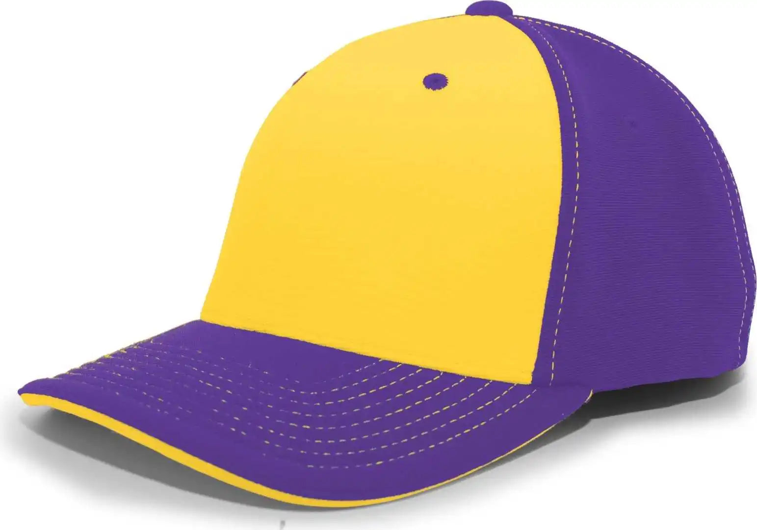 Pacific Headwear 398f M2 Performance Flexfit Cap - Purple Gold - 6 1/2’’ - 7’’