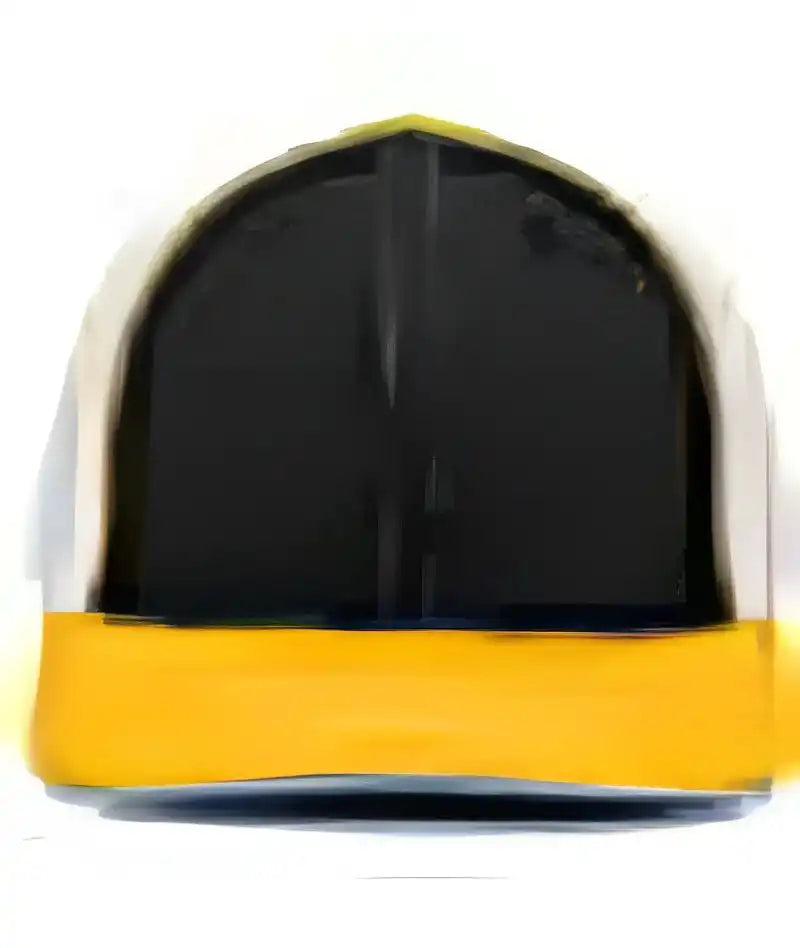 Pacific Headwear 404f Trucker Flexfit Cap - Black White Gold - 6 1/2’’ 7’’