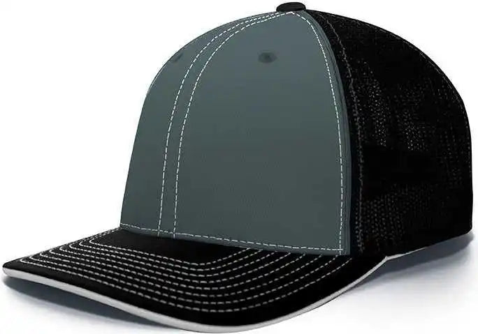 Pacific Headwear 404f Trucker Flexfit Cap - Graphite Black - Dark Gray / 6 1/2’’ 7’’