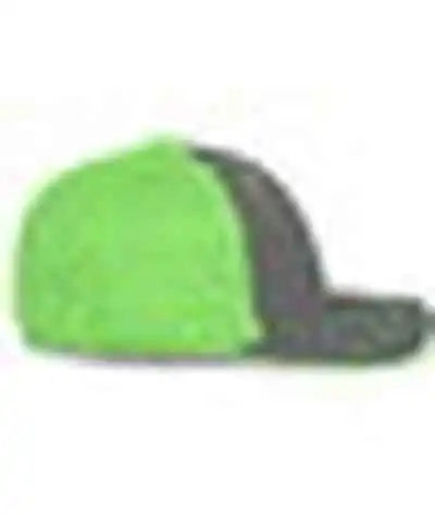 Pacific Headwear 404f Trucker Flexfit Cap - Graphite Neon Green