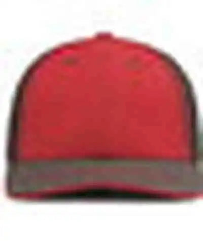 Pacific Headwear 404f Trucker Flexfit Cap - Red Graphite - Dark Gray / 6 1/2’’ 7’’