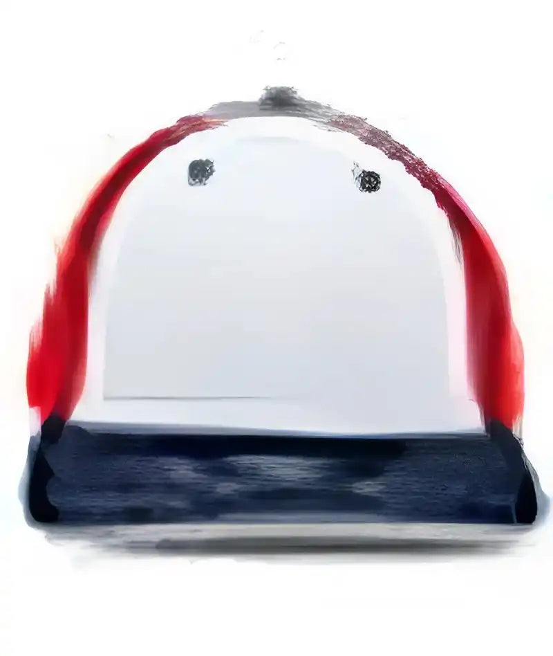 Pacific Headwear 404f Trucker Flexfit Cap - White Red Navy - 6 1/2’’ 7’’