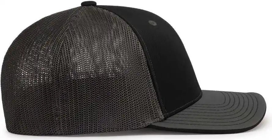 Pacific Headwear 404m Trucker Flexfit Cap - Black Graphite