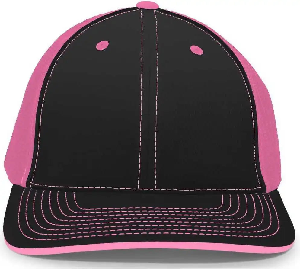 Pacific Headwear 404m Trucker Flexfit Cap - Black Pink