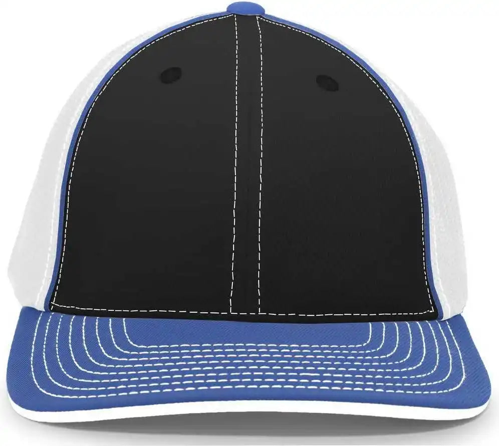 Pacific Headwear 404m Trucker Flexfit Cap - Black Royal - 6 1/2’’ - 7’’