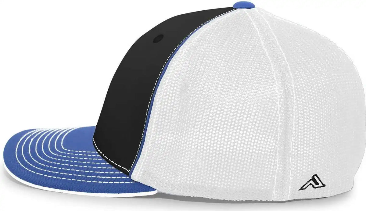 Pacific Headwear 404m Trucker Flexfit Cap - Black Royal