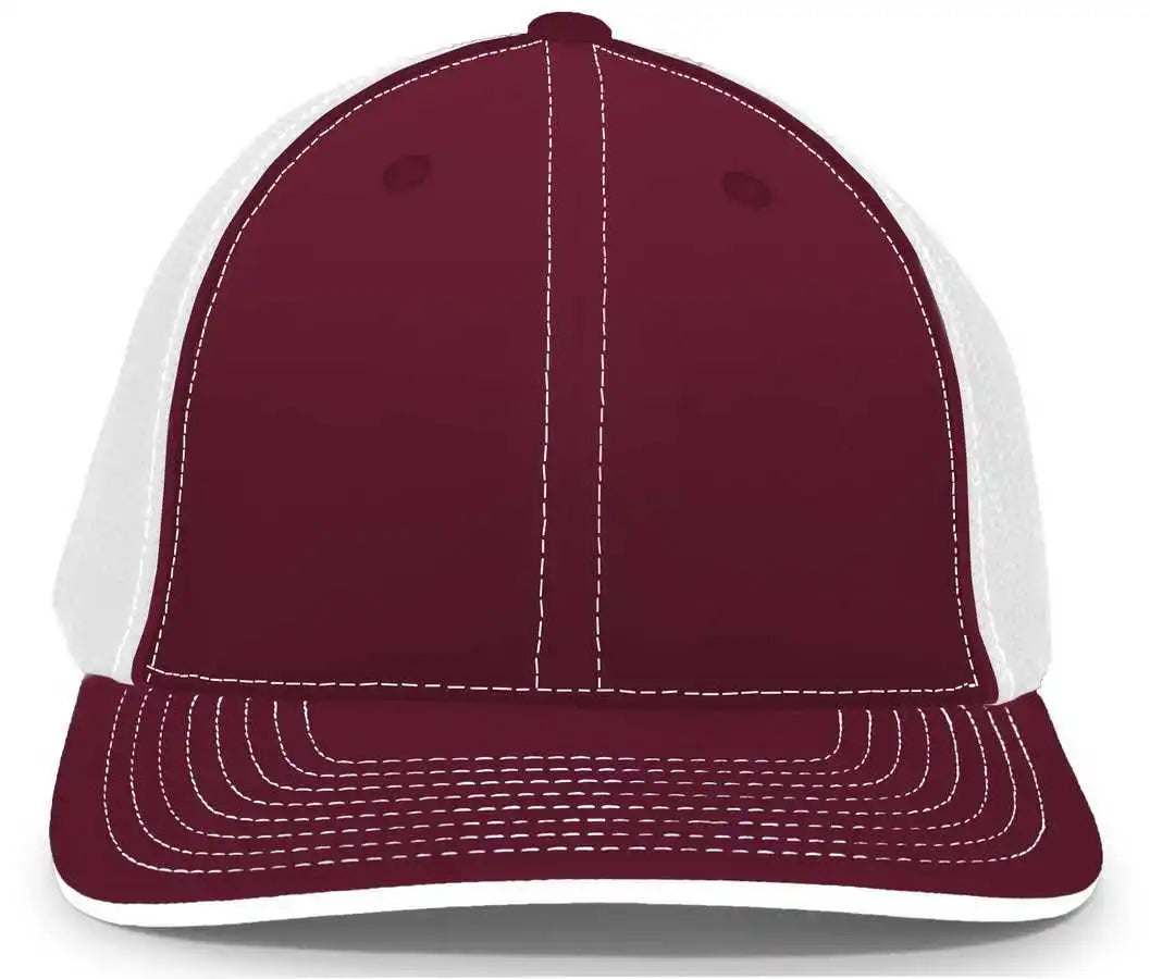 Pacific Headwear 404m Trucker Flexfit Cap - Cardinal White
