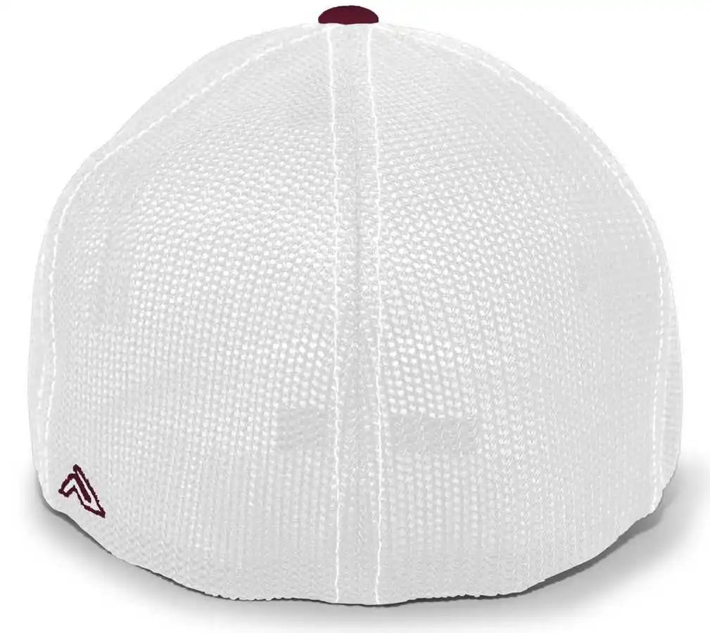 Pacific Headwear 404m Trucker Flexfit Cap - Cardinal White