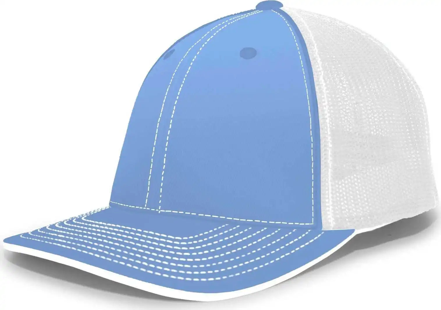 Pacific Headwear 404m Trucker Flexfit Cap - Columbia Blue White - 6 1/2’’ - 7’’
