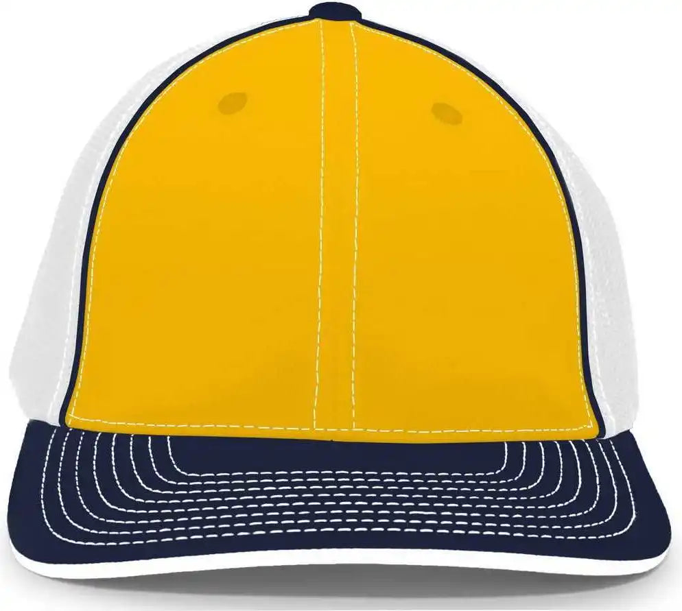 Pacific Headwear 404m Trucker Flexfit Cap - Gold Navy - 6 1/2’’ - 7’’