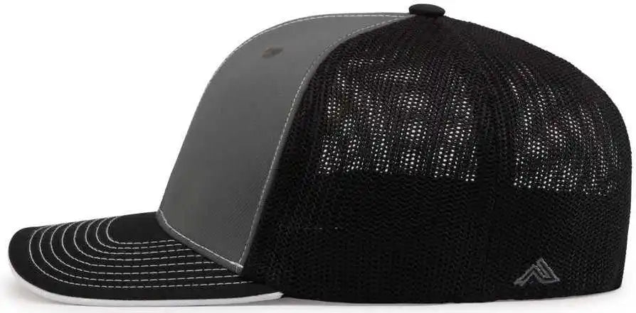 Pacific Headwear 404m Trucker Flexfit Cap - Graphite Black