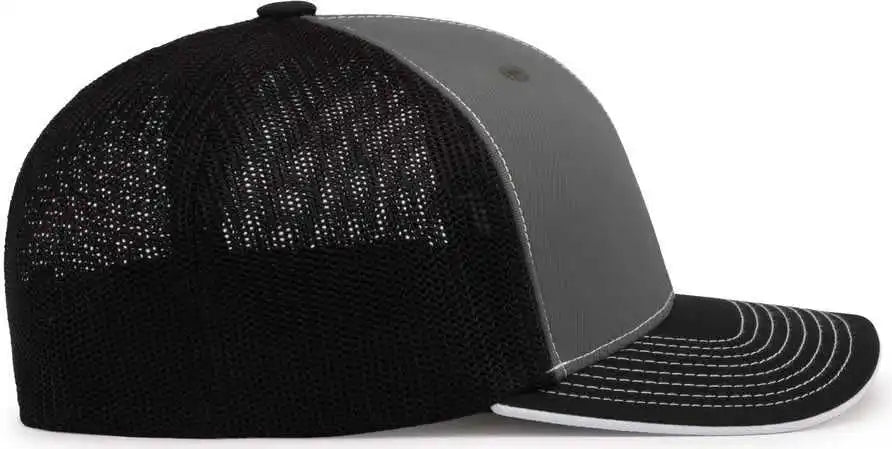 Pacific Headwear 404m Trucker Flexfit Cap - Graphite Black