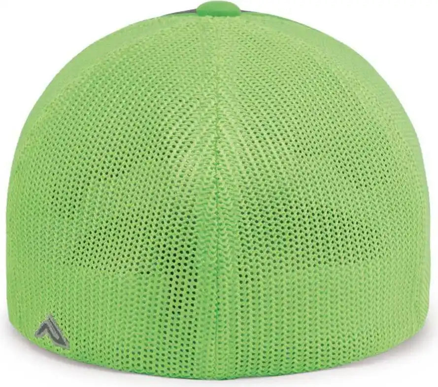 Pacific Headwear 404m Trucker Flexfit Cap - Graphite Neon Green