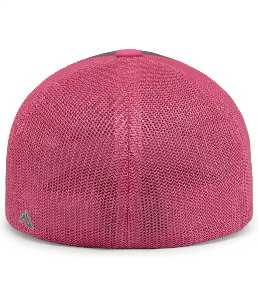 Pacific Headwear 404m Trucker Flexfit Cap - Graphite Pink