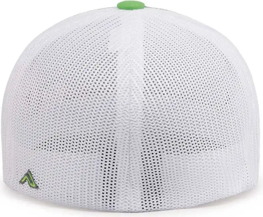 Pacific Headwear 404m Trucker Flexfit Cap - Graphite White Neon Green