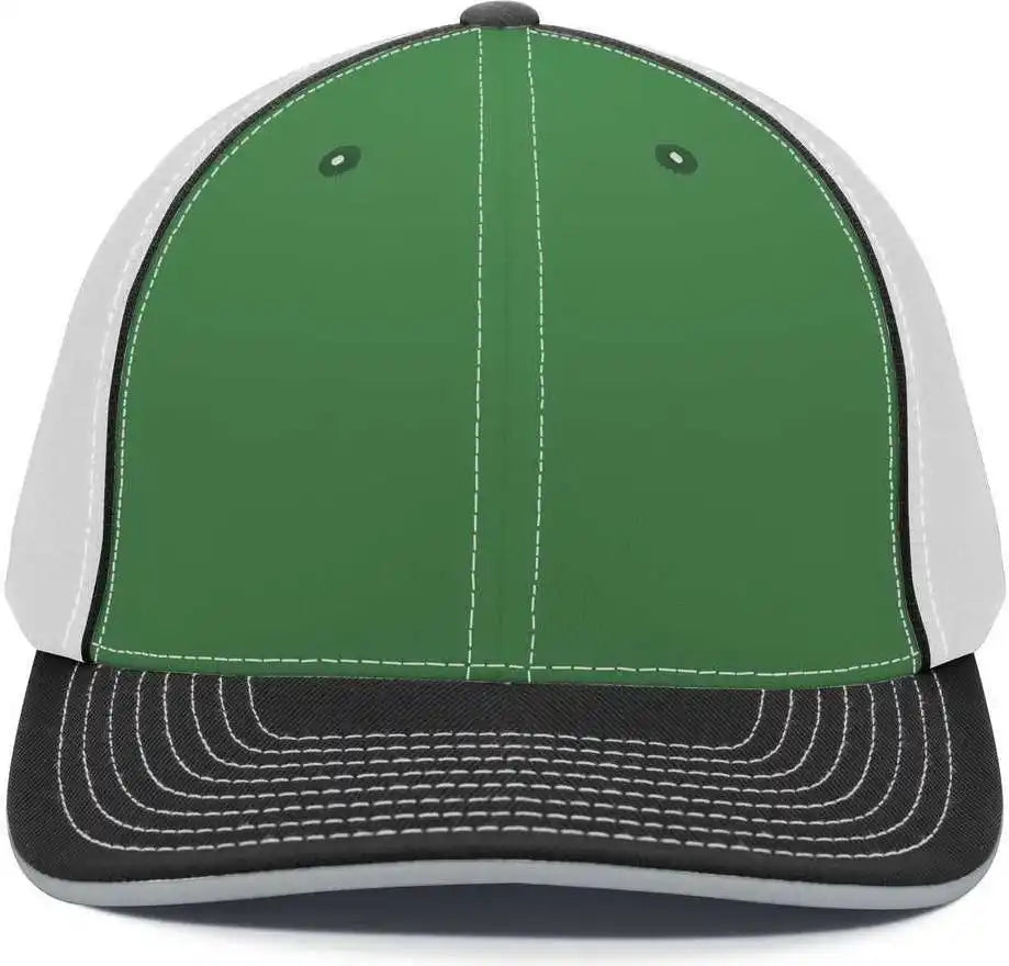 Pacific Headwear 404m Trucker Flexfit Cap - Kelly White Black